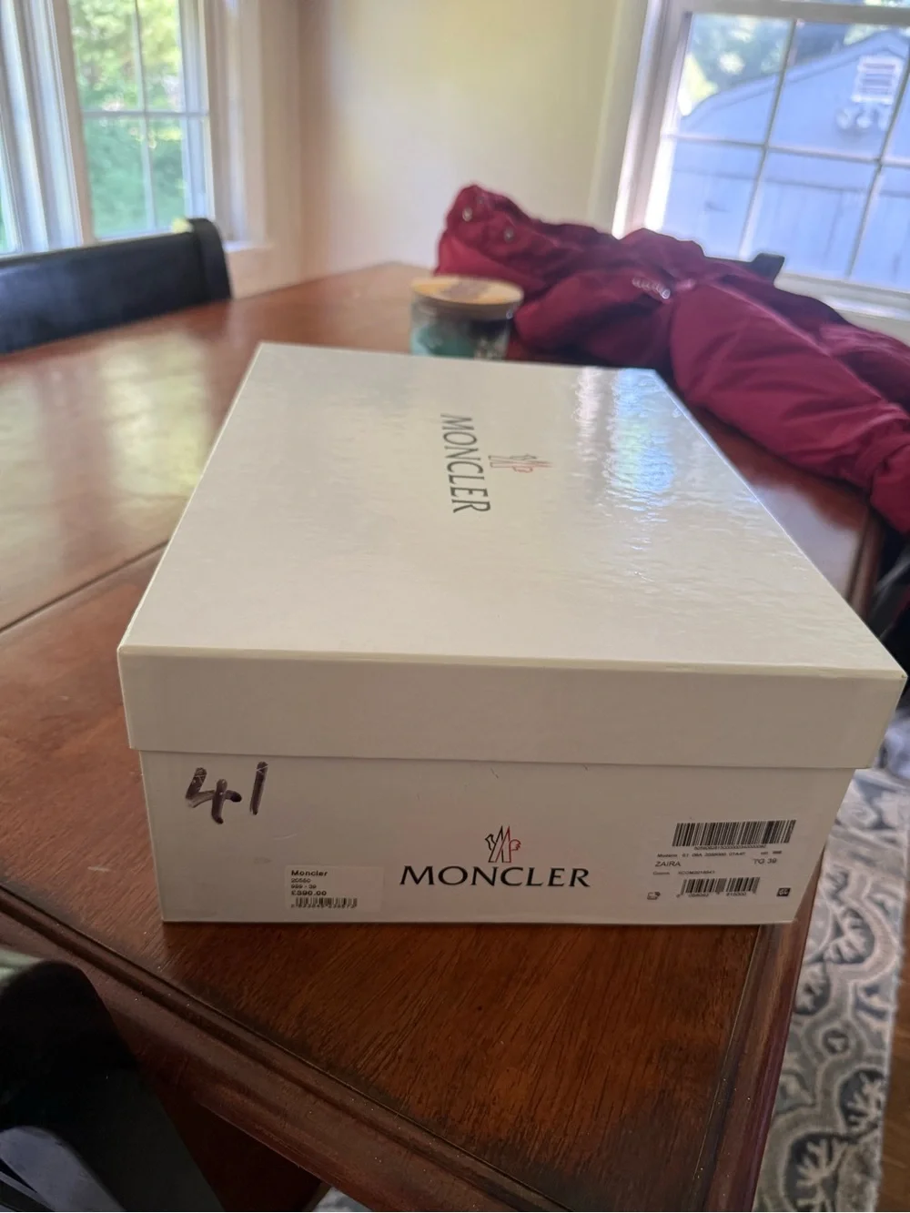 Gorgeous Guaranteed Authentic Moncler Zaira Platform Leather Slides